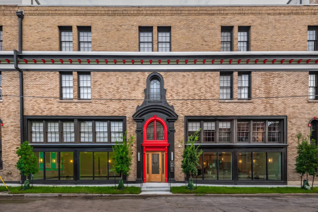 Front entrance of Thirty60 Dauphine Lofts